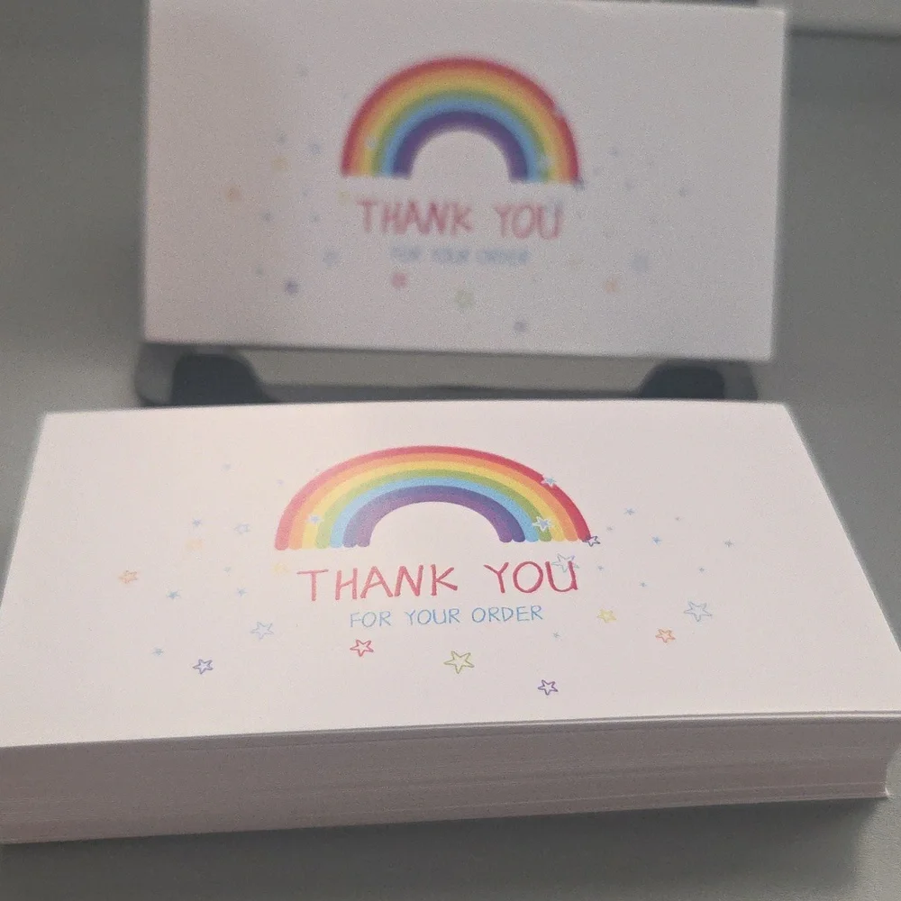 50 Thank You Rainbow Cards NWT